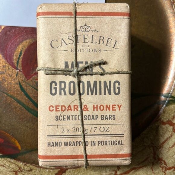 CASTELBEL LIMITED EDITION Cedar Honey Scented Soap Bars for Men 4 Bars - Picture 8 of 8